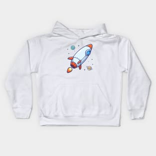 Gliding racket cartoon Kids Hoodie